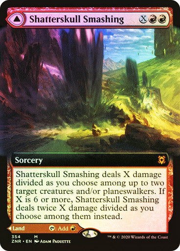 IMPORTABLE DUBAI-Shatterskull Smashing // Shatterskull, the Hammer Pass (Extended Art) Zendikar Rising - Variants Magic: The Gathering English Foil