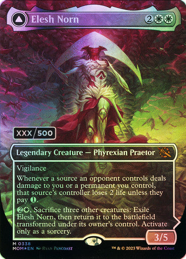 IMPORTABLE DUBAI-Elesh Norn // The Argent Etchings (Serial Number) (Borderless) March of the Machine - Serialized Magic: The Gathering English Foil