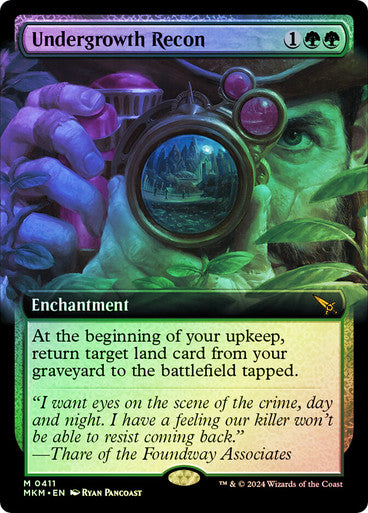 IMPORTABLE DUBAI-Undergrowth Recon (Extended Art) Murders at Karlov Manor - Variants Magic: The Gathering English Foil