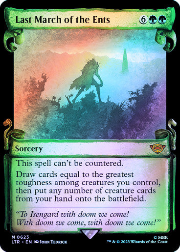 IMPORTABLE DUBAI-Last March of the Ents (Showcase) (Silver Foil) The Lord of the Rings - Alternate Foil Magic: The Gathering English Foil