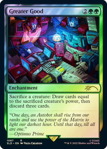 IMPORTABLE DUBAI-Greater Good (Transformers) (Secret Lair) (#1087) Secret Lair Magic: The Gathering English Foil