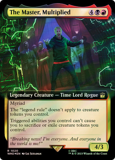 IMPORTABLE DUBAI-The Master, Multiplied (Extended Art) (Surge Foil) Doctor Who Commander - Alternate Foil Variants Magic: The Gathering English Foil