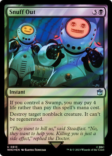 IMPORTABLE DUBAI-Snuff Out (Surge Foil) Doctor Who Commander - Alternate Foil Magic: The Gathering English Foil