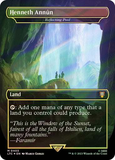 IMPORTABLE DUBAI-Reflecting Pool (Henneth Annun) (Borderless) (Surge Foil) The Lord of the Rings Commander - Alternate Foil Magic: The Gathering English Foil