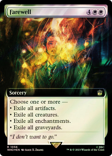 IMPORTABLE DUBAI-Farewell (Extended Art) (Surge Foil) Doctor Who Commander - Alternate Foil Variants Magic: The Gathering English Foil