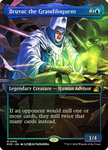 IMPORTABLE DUBAI-Bruvac the Grandiloquent (Borderless) Ravnica Remastered - Variants Magic: The Gathering English Foil