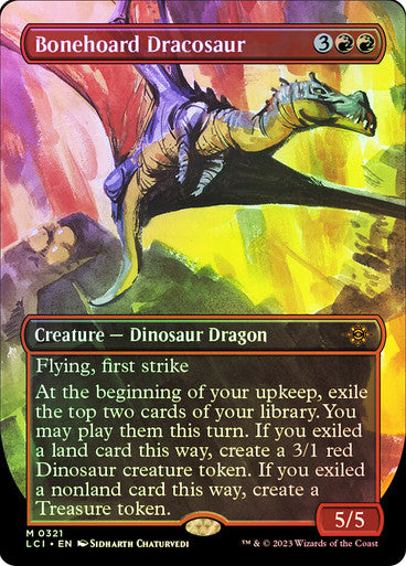 IMPORTABLE DUBAI-Bonehoard Dracosaur (Borderless) The Lost Caverns of Ixalan - Variants Magic: The Gathering English Foil