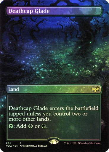 IMPORTABLE DUBAI-Deathcap Glade (Borderless) Innistrad: Crimson Vow - Variants Magic: The Gathering English Foil
