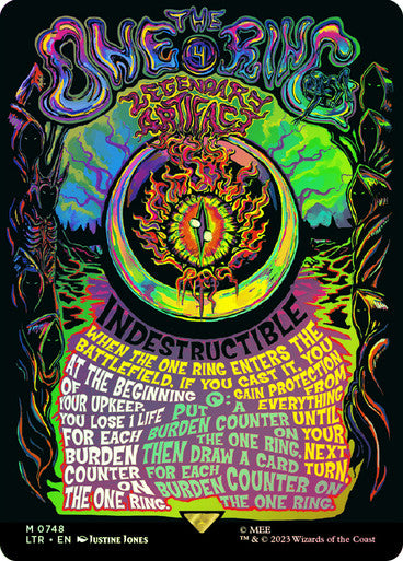 IMPORTABLE DUBAI-The One Ring (Borderless) The Lord of the Rings - Variants Magic: The Gathering English Foil