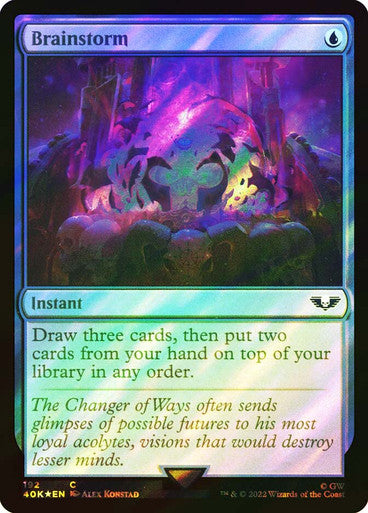 IMPORTABLE DUBAI-Brainstorm (Surge Foil) Warhammer 40,000 Commander - Surge Foil Magic: The Gathering English Foil