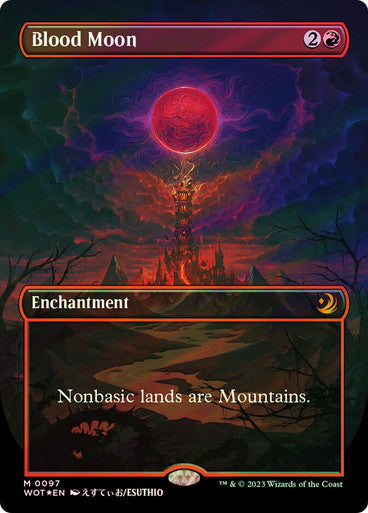IMPORTABLE DUBAI-Blood Moon (Borderless) (Confetti Foil) Enchanting Tales - Alternate Foil Magic: The Gathering English Foil