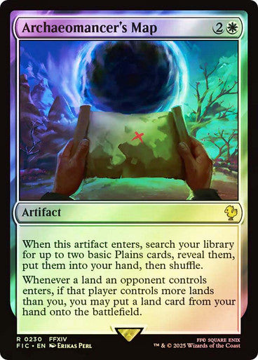 IMPORTABLE DUBAI-Archaeomancer's Map (Surge Foil) FINAL FANTASY Commander - Alternate Foil Magic: The Gathering English Foil