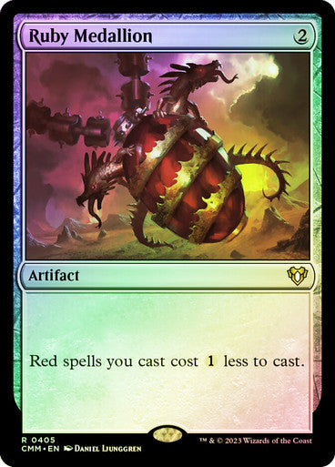 IMPORTABLE DUBAI-Ruby Medallion Commander Masters Magic: The Gathering English Foil