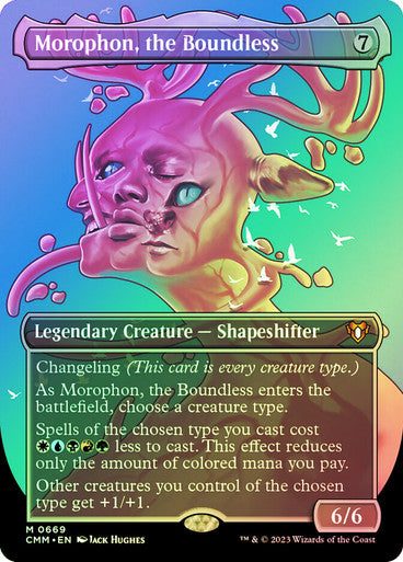 IMPORTABLE DUBAI-Morophon, the Boundless (Borderless) Commander Masters - Variants Magic: The Gathering English Foil
