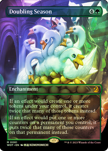 IMPORTABLE DUBAI-Doubling Season (#081) (Borderless) Enchanting Tales - Variants Magic: The Gathering English Foil