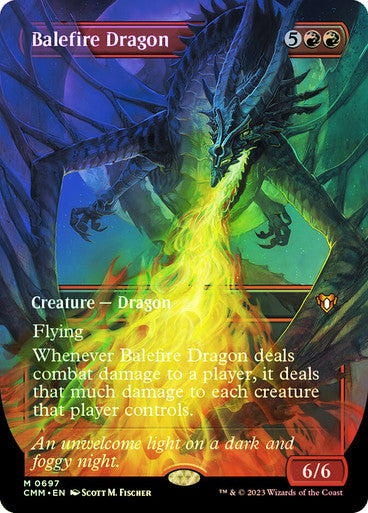 IMPORTABLE DUBAI-Balefire Dragon (Borderless) Commander Masters - Variants Magic: The Gathering English Foil