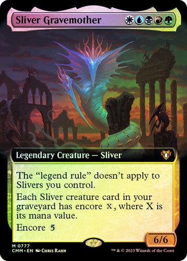 IMPORTABLE DUBAI-Sliver Gravemother (Extended Art) Commander Masters - Variants Magic: The Gathering English Foil