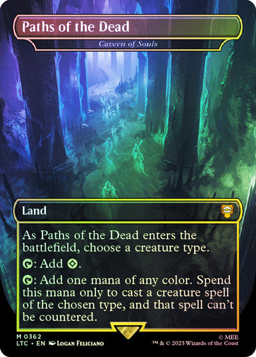 IMPORTABLE DUBAI-Cavern of Souls (Paths of the Dead) (Borderless) The Lord of the Rings Commander - Variants Magic: The Gathering English Foil