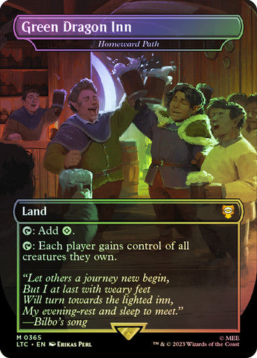 IMPORTABLE DUBAI-Homeward Path (Green Dragon Inn) (Borderless) The Lord of the Rings Commander - Variants Magic: The Gathering English Foil