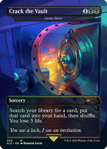 IMPORTABLE DUBAI-Grim Tutor (Crack the Vault) (Fortnite) (Secret Lair) (#444) (Borderless) Secret Lair Magic: The Gathering English Foil
