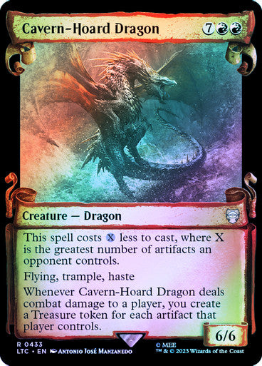 IMPORTABLE DUBAI-Cavern-Hoard Dragon (Showcase) (Foil) The Lord of the Rings Commander - Alternate Foil Magic: The Gathering English Foil