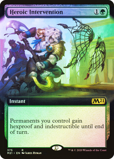 IMPORTABLE DUBAI-Heroic Intervention (Extended Art) Core Set 2021 - Variants Foil English Magic: The Gathering