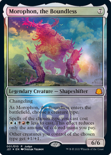 IMPORTABLE DUBAI-Morophon, the Boundless (Judge) Promo: General Foil English Magic: The Gathering
