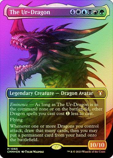 IMPORTABLE DUBAI-The Ur-Dragon (Borderless) Commander Masters - Variants Foil English Magic: The Gathering