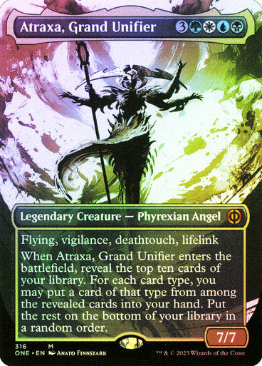 IMPORTABLE DUBAI-Atraxa, Grand Unifier (#316) (Showcase) Phyrexia: All Will Be One - Variants Foil English Magic: The Gathering