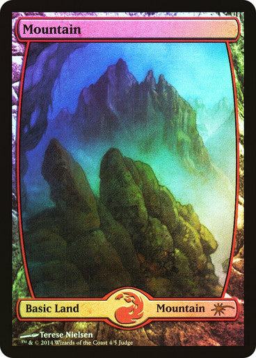 IMPORTABLE DUBAI-Mountain (Judge) (#004) (Full Art) Promo: General Foil English Magic: The Gathering