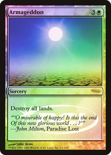 IMPORTABLE DUBAI-Armageddon (Judge) Promo: General Foil English Magic: The Gathering
