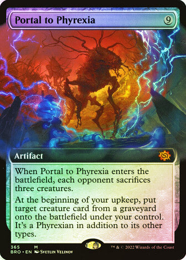 IMPORTABLE DUBAI-Portal to Phyrexia (Extended Art) The Brothers' War - Variants Foil English Magic: The Gathering