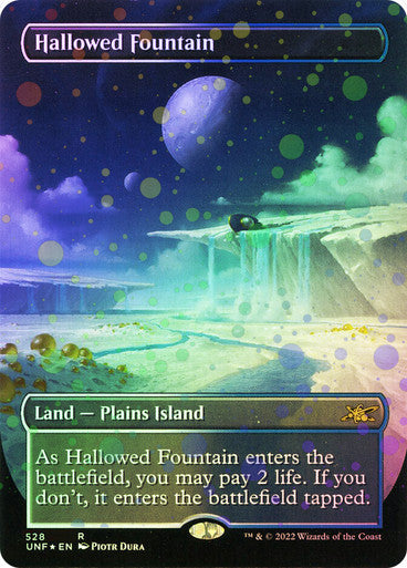 IMPORTABLE DUBAI-Hallowed Fountain (Borderless) (Galaxy Foil) Unfinity - Variants - Galaxy Foil Foil English Magic: The Gathering