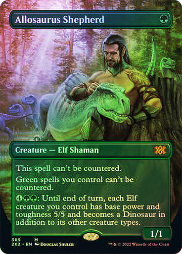 DUBAI IMPORTABLE-Allosaurus Shepherd (Borderless) Double Masters 2022 - Variants Foil English Magic: The Gathering