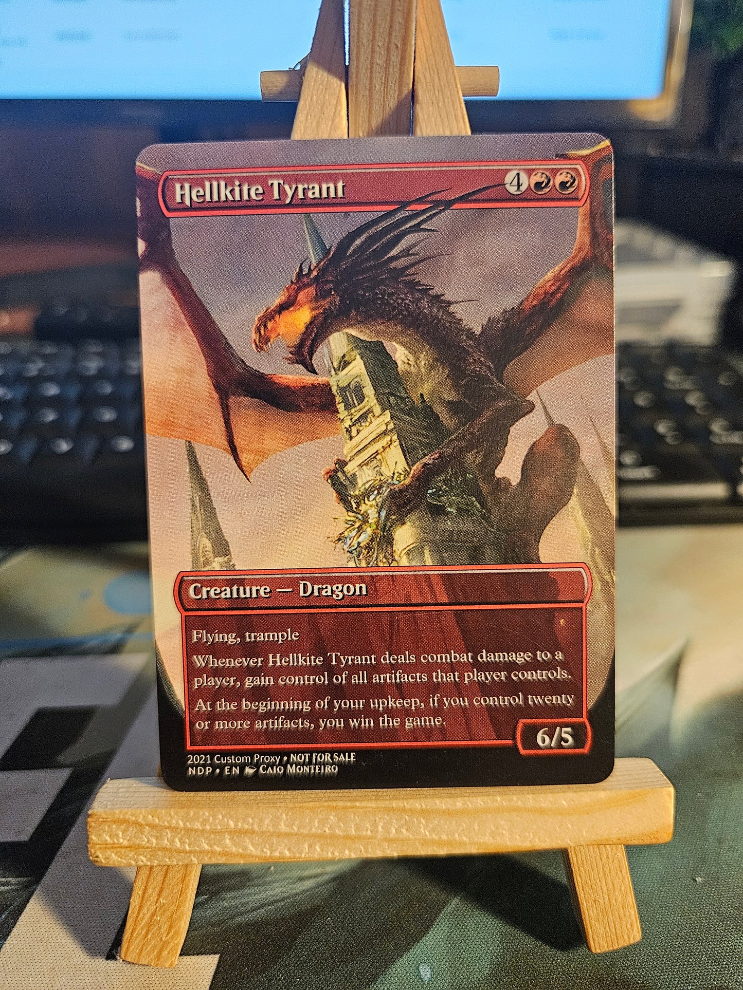 Proxy MPC-Hellkite Tyrant full art