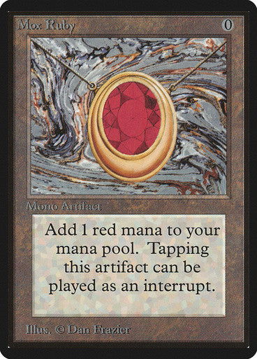 IMPORTABLE DUBAI-Mox Ruby Beta Foil English Magic: The Gathering