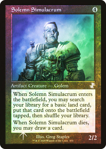IMPORTABLE DUBAI-Solemn Simulacrum Time Spiral Remastered Foil Retro English Magic: The Gathering