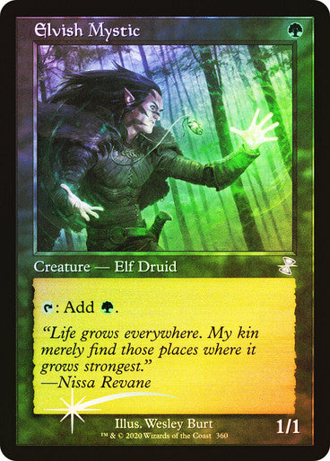 IMPORTABLE DUBAI-Elvish Mystic Time Spiral Remastered Foil Retro English Magic: The Gathering
