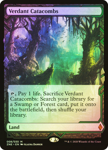 IMPORTABLE DUBAI-Verdant Catacombs Zendikar Rising Expeditions Foil English Magic: The Gathering