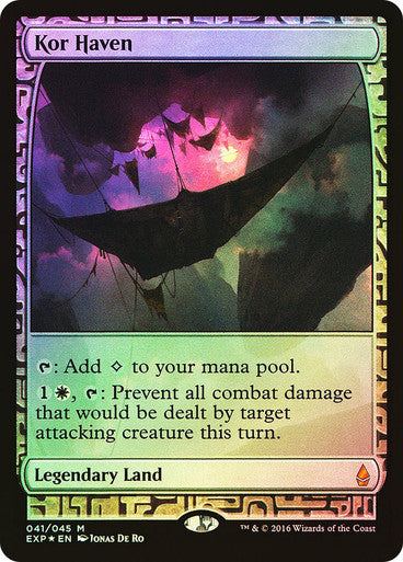 IMPORTABLE DUBAI-Kor Haven Zendikar Expeditions Foil Full Art English Magic: The Gathering