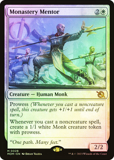 IMPORTABLE DUBAI-Monastery Mentor March of the Machine Foil Default English Magic: The Gathering