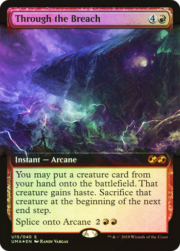 IMPORTABLE DUBAI-Through the Breach Ultimate Masters Foil Extended Art English Magic: The Gathering
