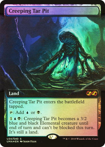 IMPORTABLE DUBAI-Creeping Tar Pit Ultimate Masters Foil Extended Art English Magic: The Gathering