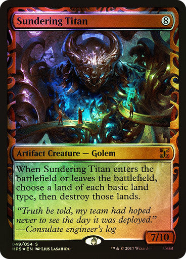 IMPORTABLE DUBAI-Sundering Titan Masterpiece Series: Kaladesh Inventions Foil Default English Magic: The Gathering