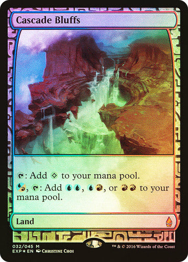 IMPORTABLE DUBAI-Cascade Bluffs Zendikar Expeditions Foil Full Art English Magic: The Gathering