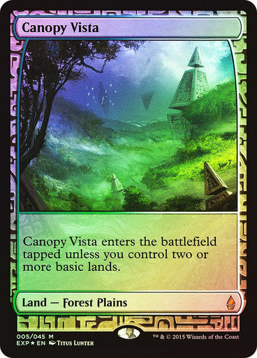 IMPORTABLE DUBAI-Canopy Vista Zendikar Expeditions Foil Full Art English Magic: The Gathering