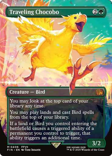IMPORTABLE DUBAI-Traveling Chocobo (#406) FINAL FANTASY Non-foil Borderless English Magic: The Gathering