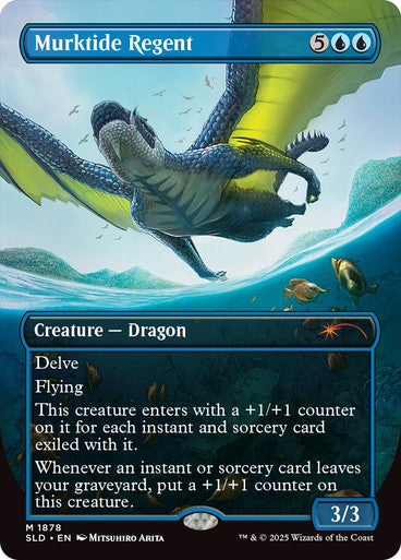 IMPORTABLE DUBAI-Murktide Regent (#1878) Secret Lair Drop Non-foil Borderless English Magic: The Gathering