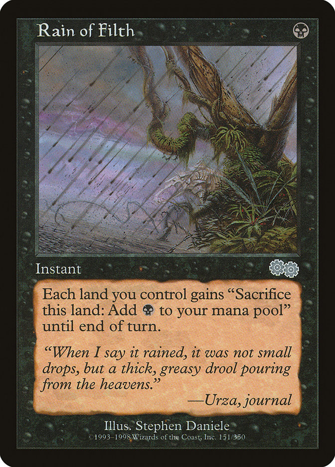 IMPORTABLE DUBAI-Rain of Filth Urza's Saga (USG) #151 · Uncommon · English · Nonfoil
