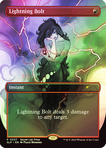 IMPORTABLE DUBAI-Lightning Bolt (Secret Lair Prize) (#037) (Borderless) Promo: General Magic: The Gathering English Foil